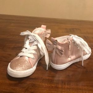 Shimmer toe high tops